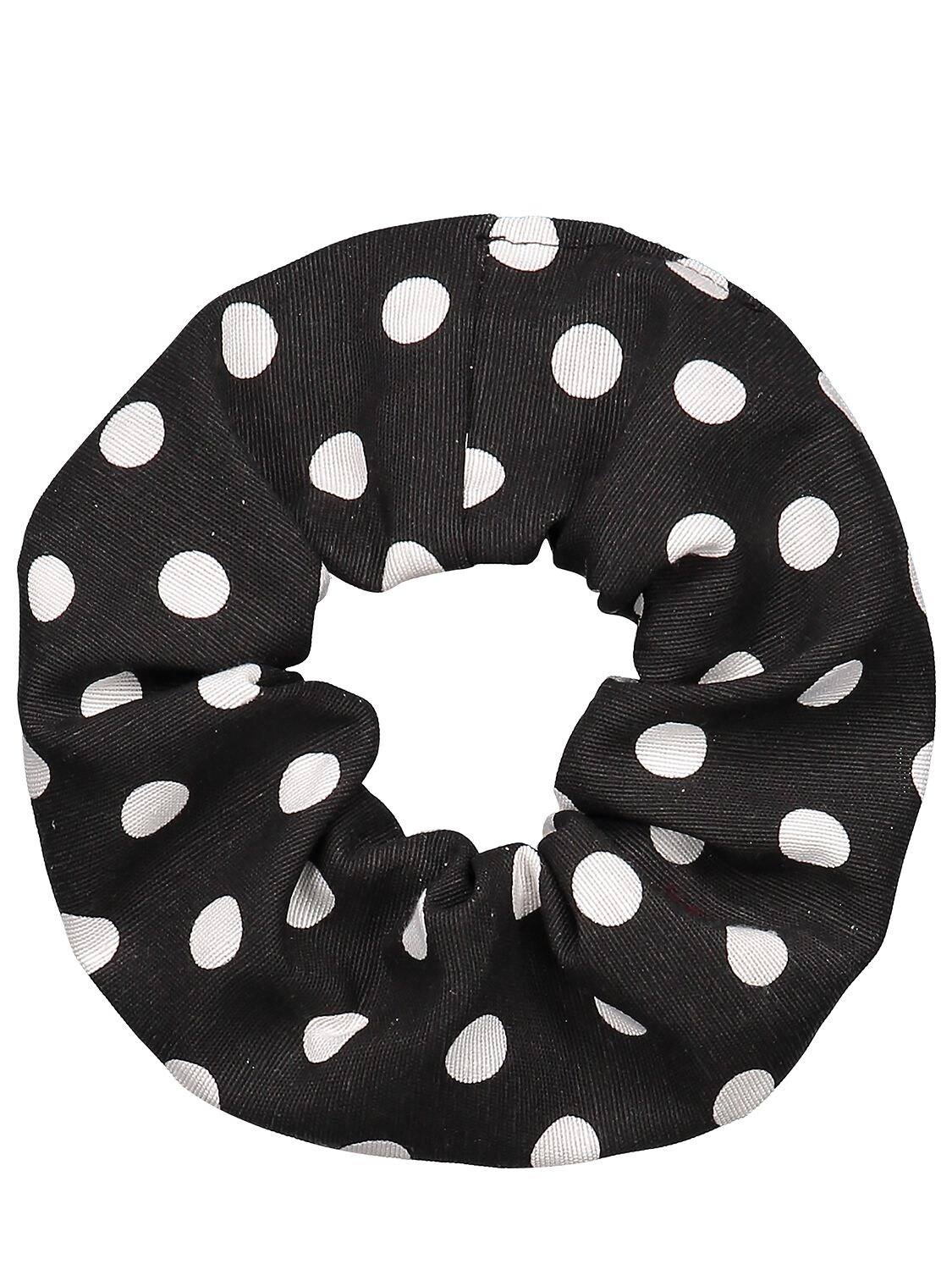 Atelier Des Femmes Bella Cotton Blend Scrunchie In Black,white