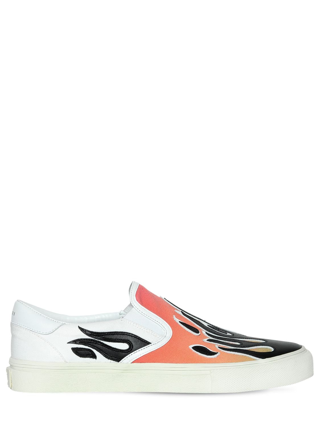 Flame Cotton Canvas Slip-on Sneakers