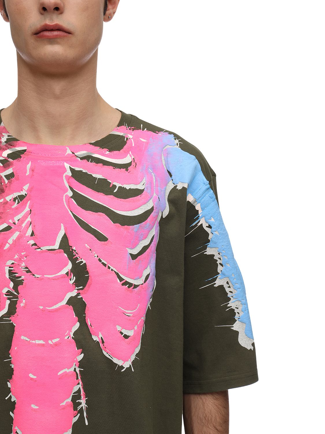 99PERCENTIS SKULL PRINT COTTON T-SHIRT