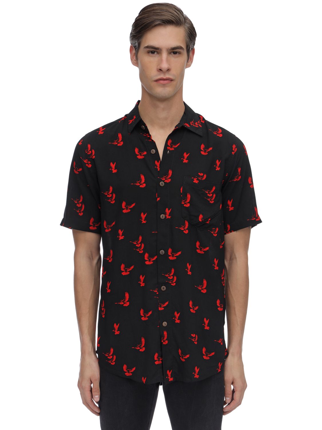 Camicia "stevie Doves" In Rayon Stampato