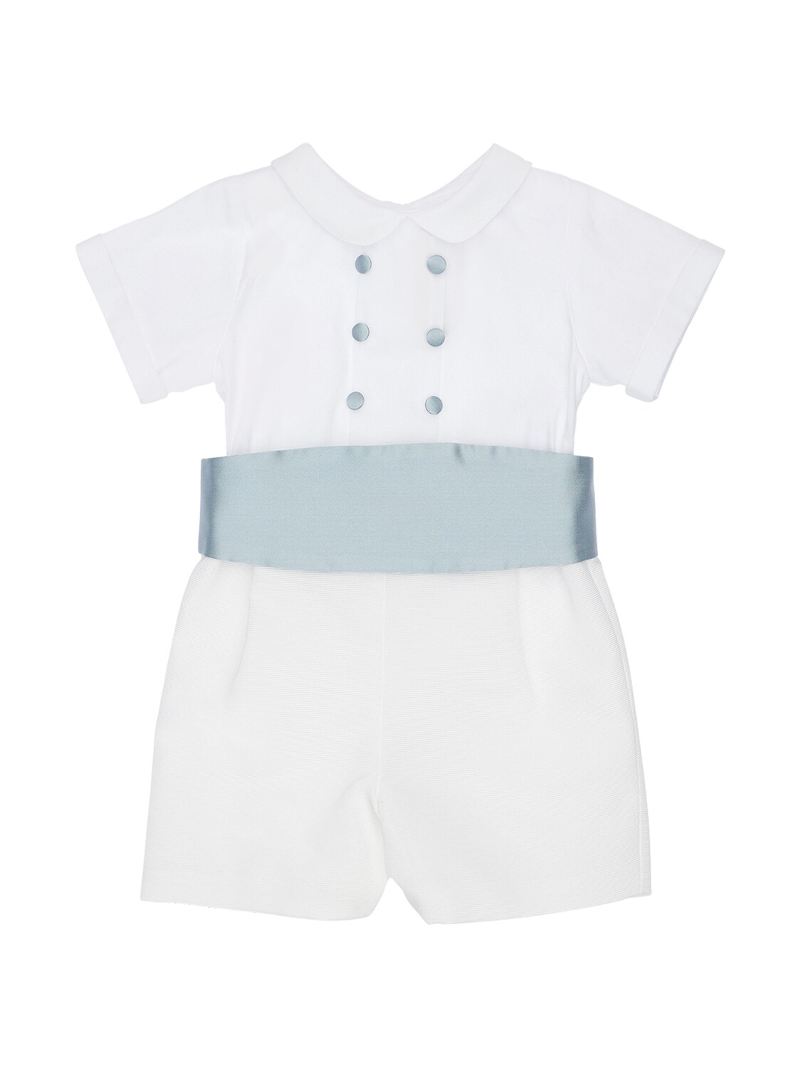 LA STUPENDERIA COTTON POPLIN & OTTOMAN ROMPER,71IXRS018-QZEX0