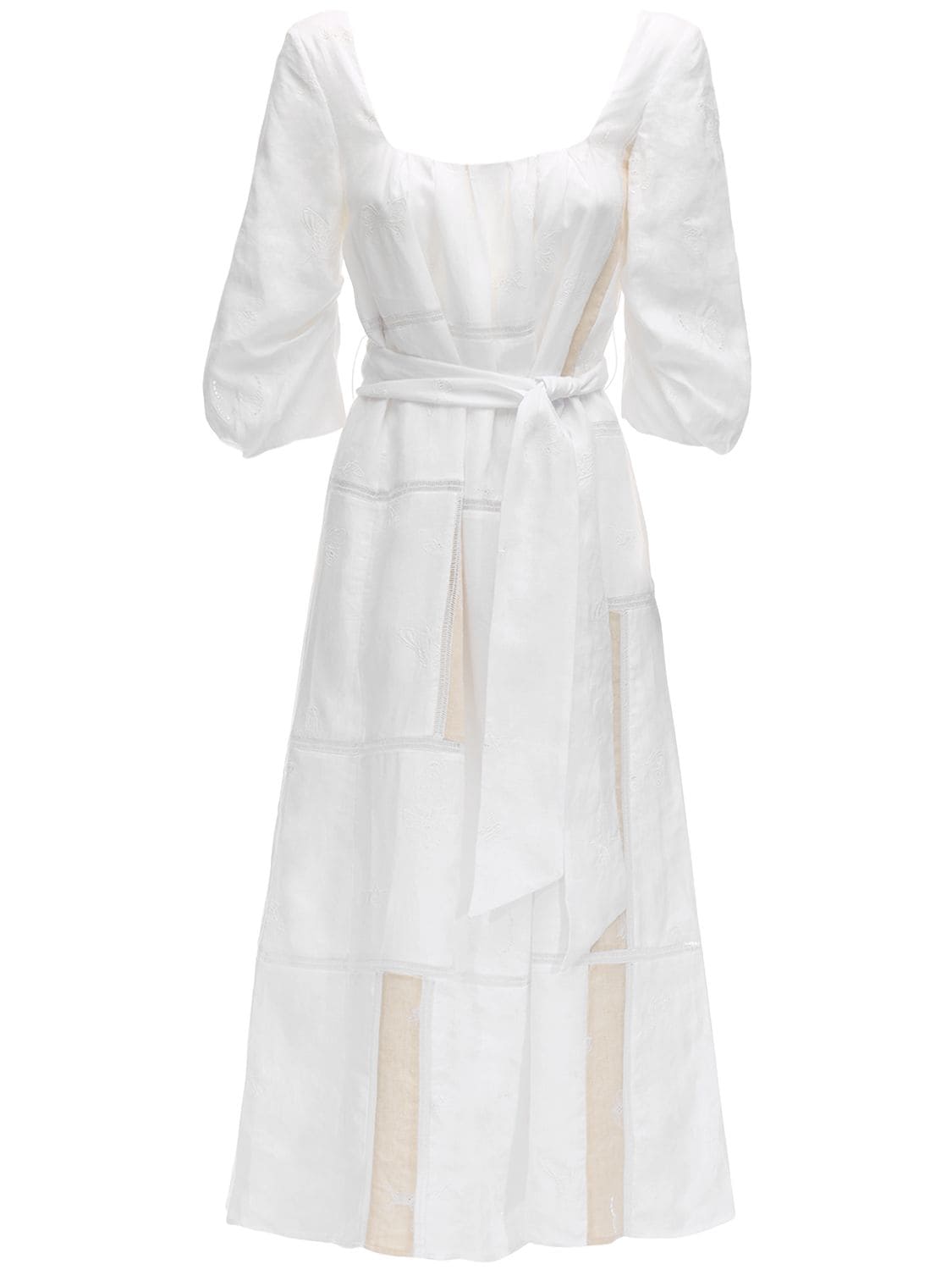 Gabriela Hearst Lvr Sustainable Embroidered Linen Dress