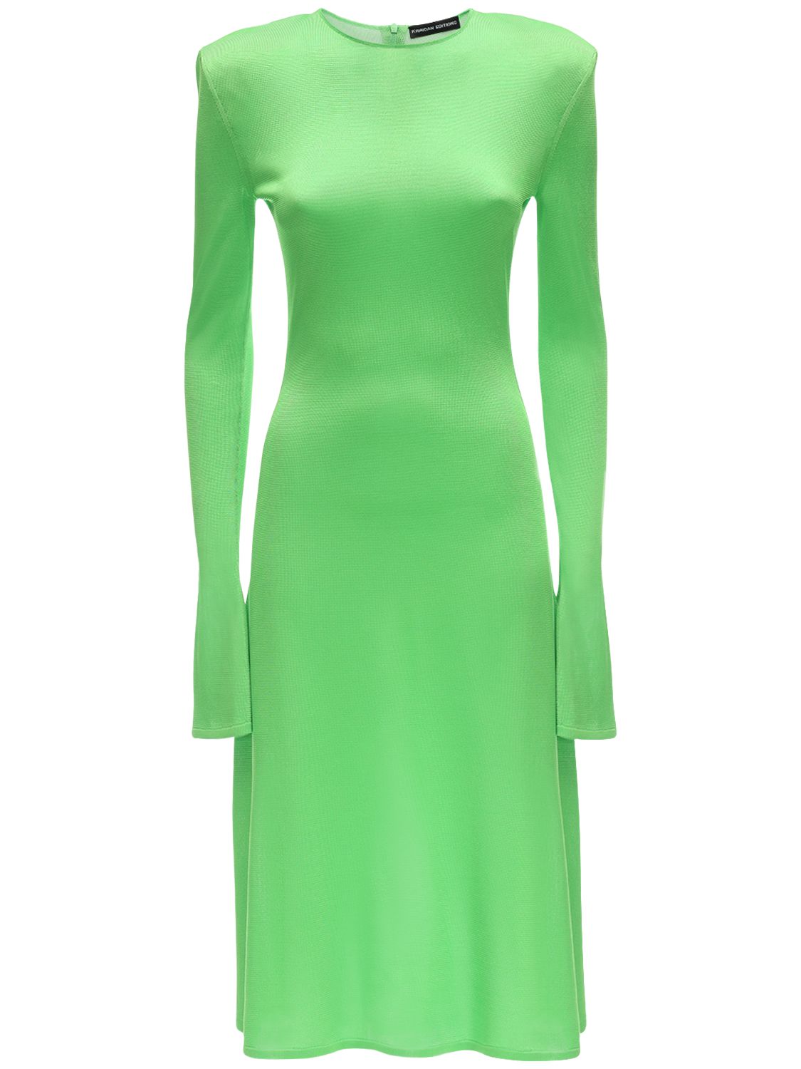 neon green midi dress