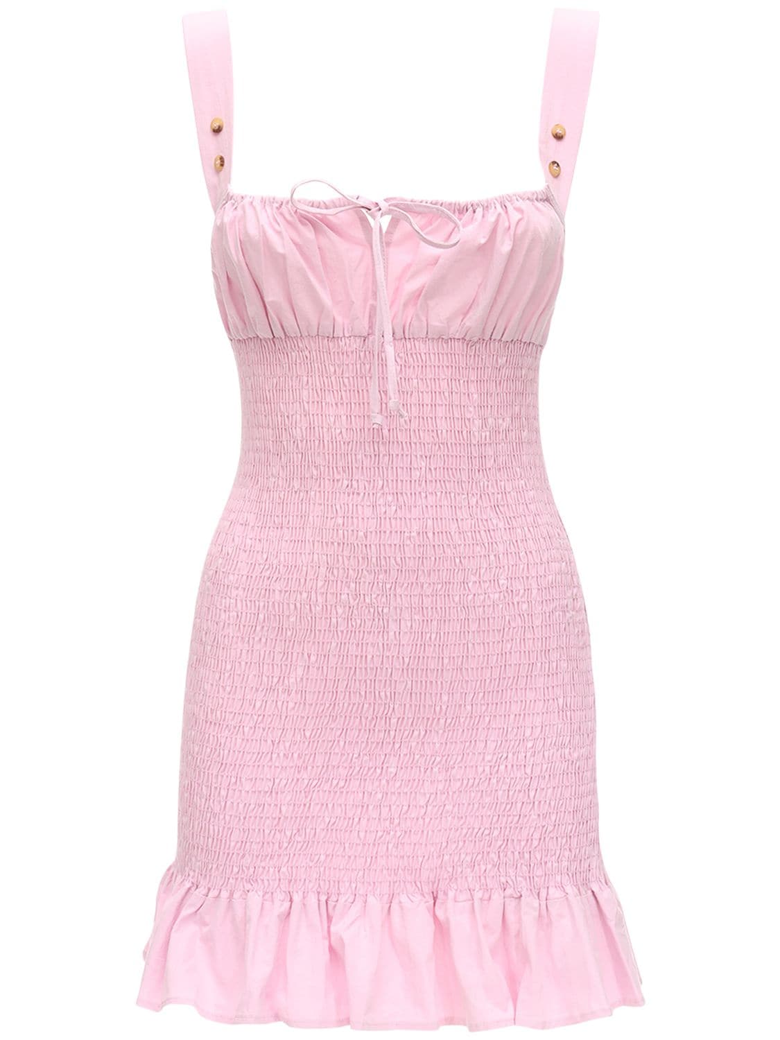 Ciao Lucia Cara Cotton Poplin Mini Dress In Pink