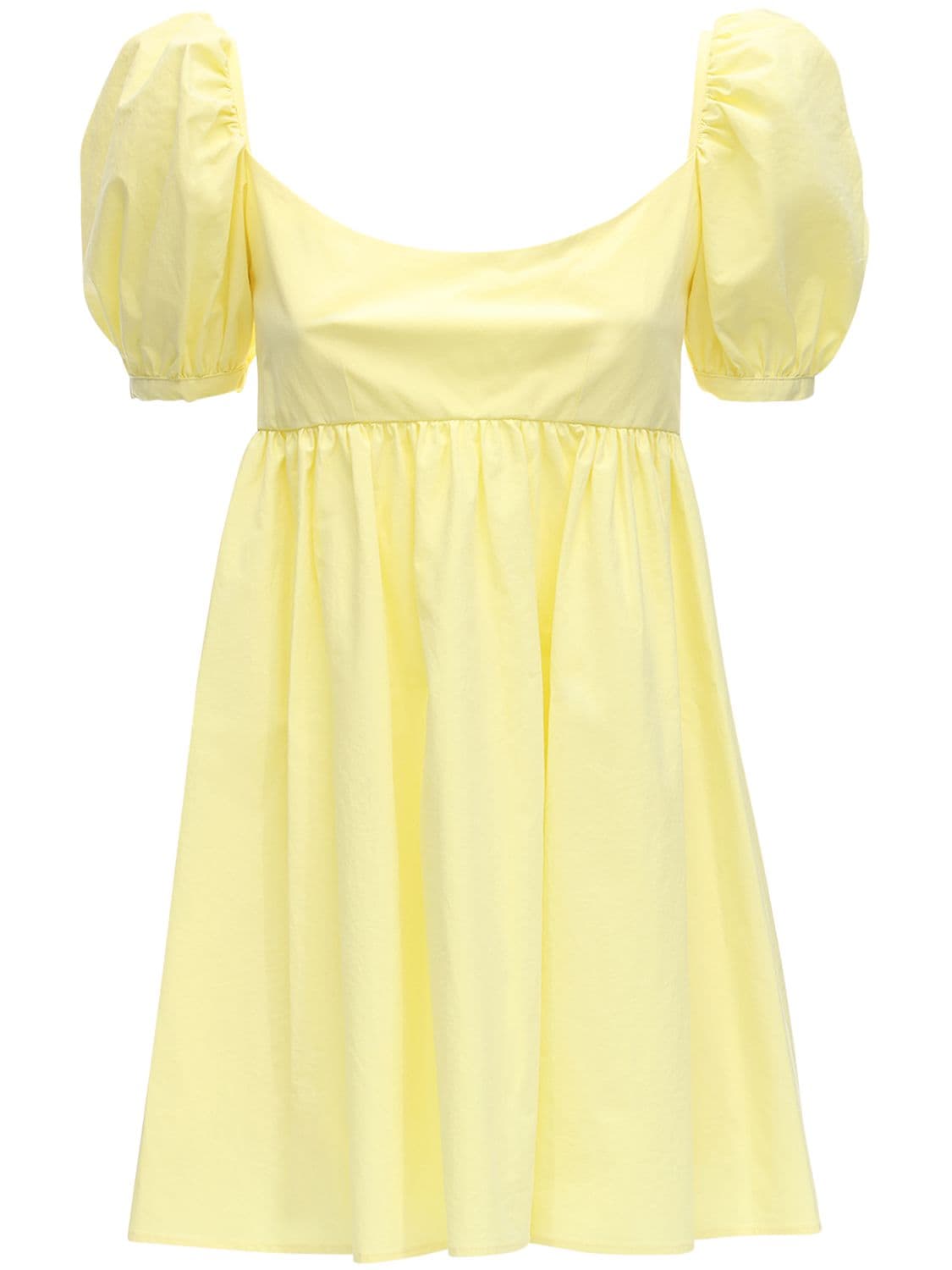 Ciao Lucia Delfina Cotton Poplin Mini Dress In Yellow
