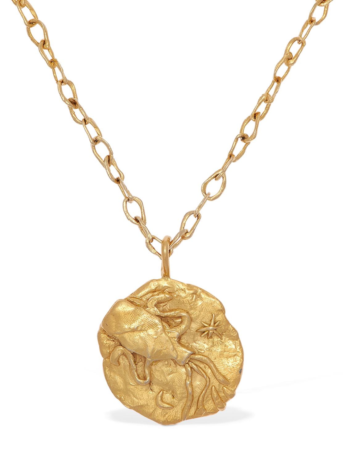 Acheval Pampa Aquarius Charm Long Necklace In Gold
