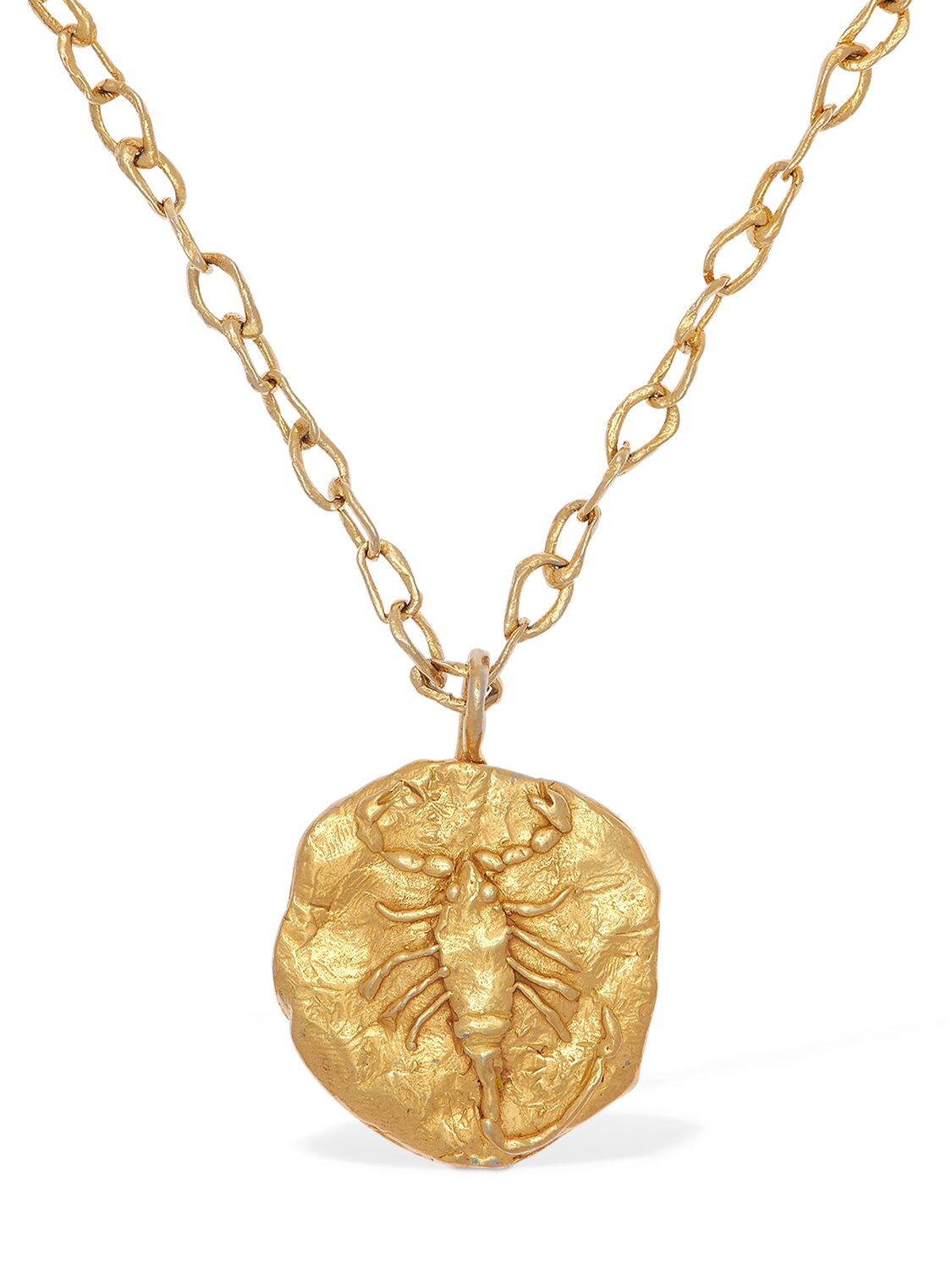 Acheval Pampa Scorpio Charm Long Necklace In Gold