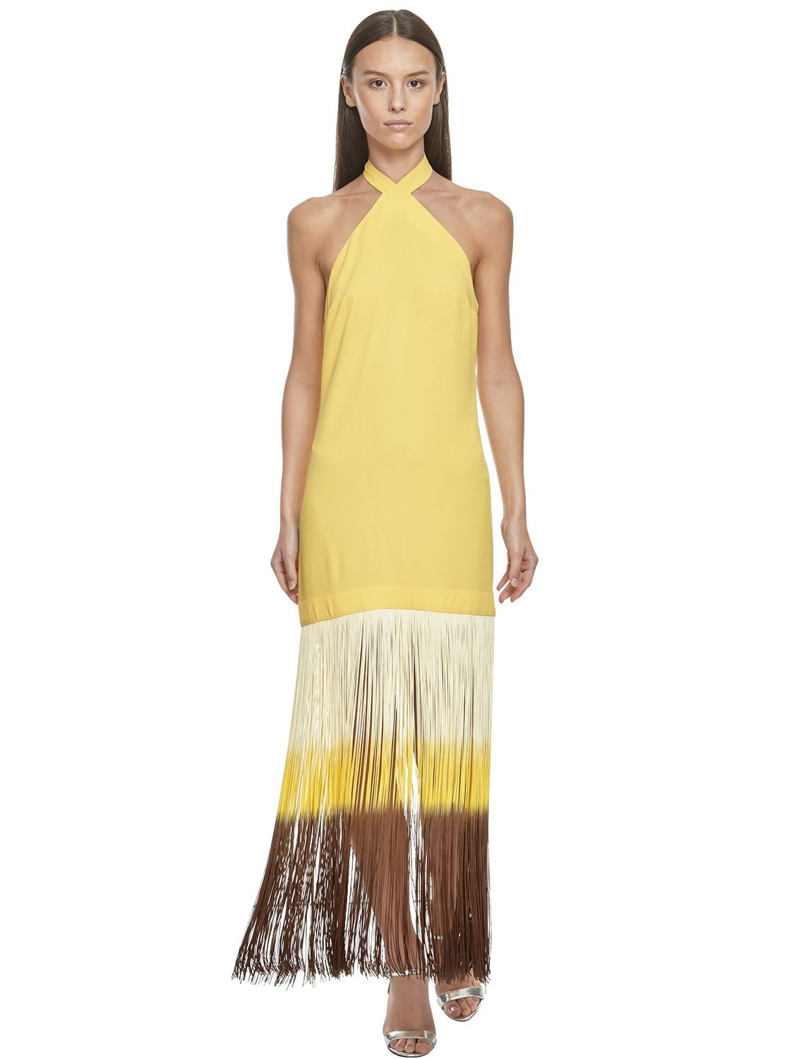 multicolor fringe dress