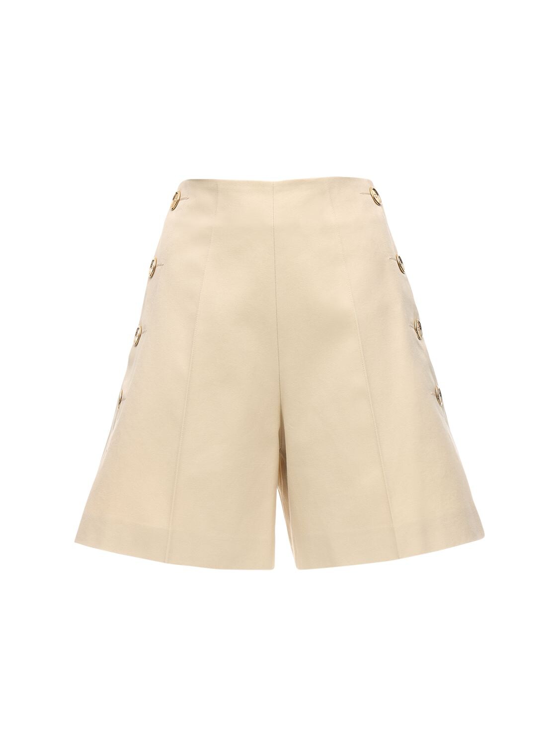 Patou Cotton Panama Shorts In Бежевый