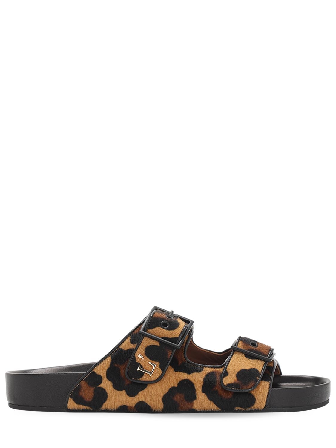 pony skin sandals
