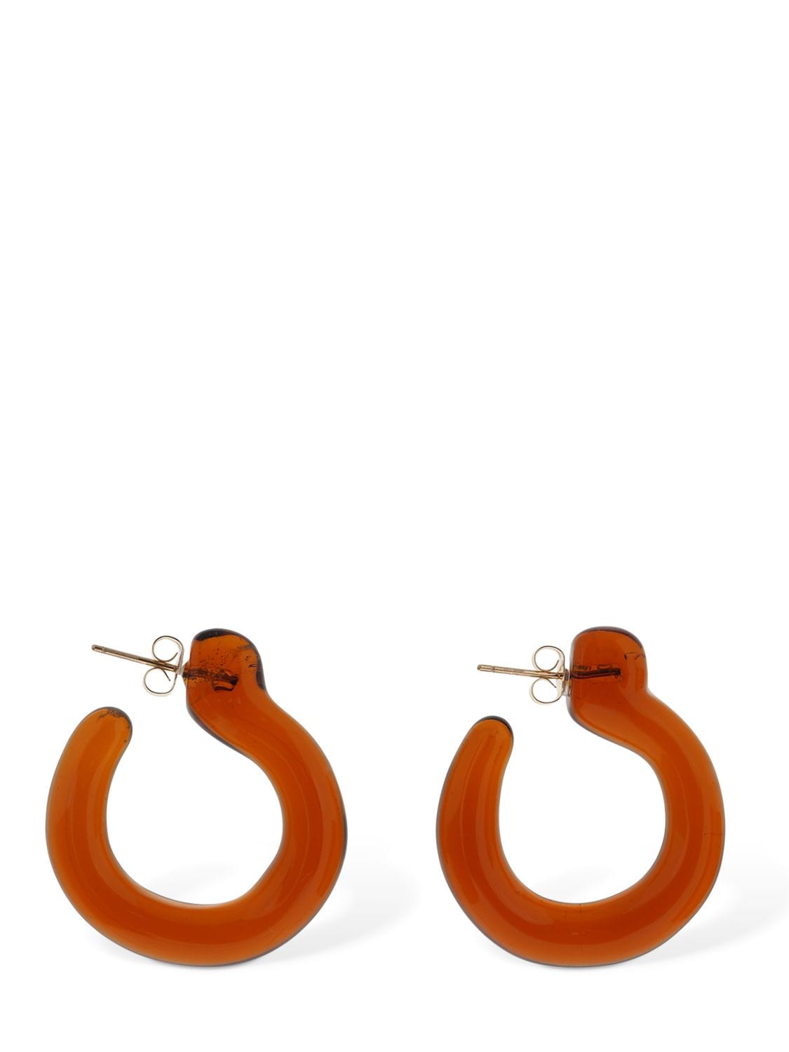 Small Glassy Hoop Earrings