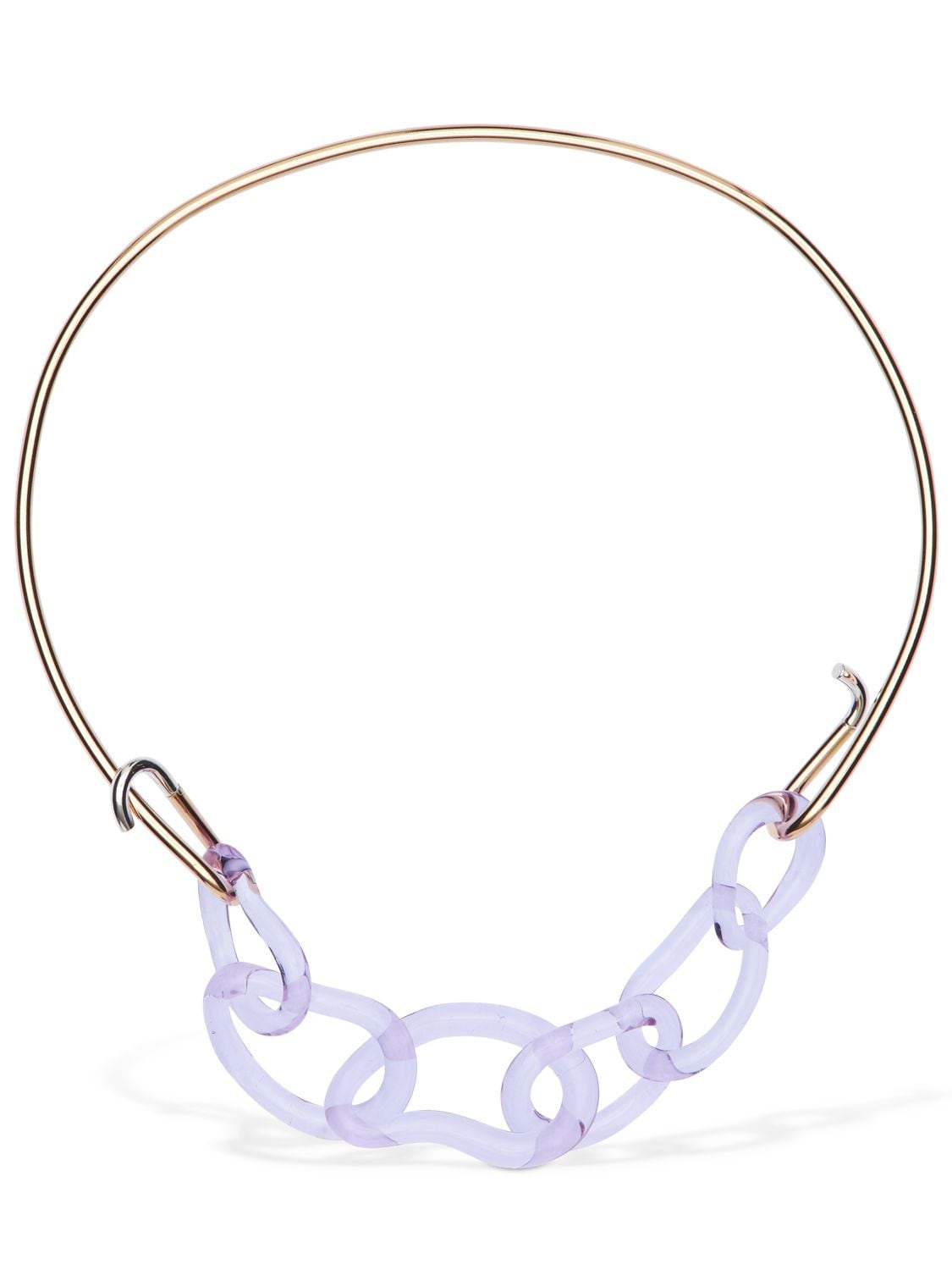 Annika Inez Gloss Collar Necklace In Purple,gold