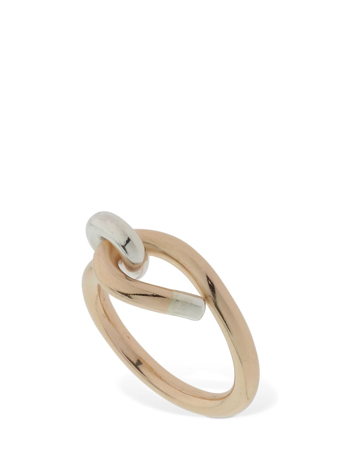 Annika Inez Latched Two Tone Ring In Gold,silver