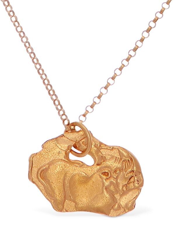 Alighieri Pig Zodiac Charm Chain Necklace In Gold