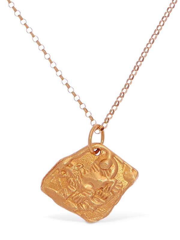 Alighieri Tiger Zodiac Charm Chain Necklace In Gold