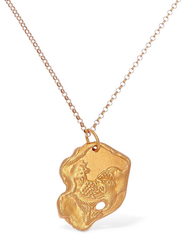 Alighieri Rooster Zodiac Charm Chain Necklace In Gold
