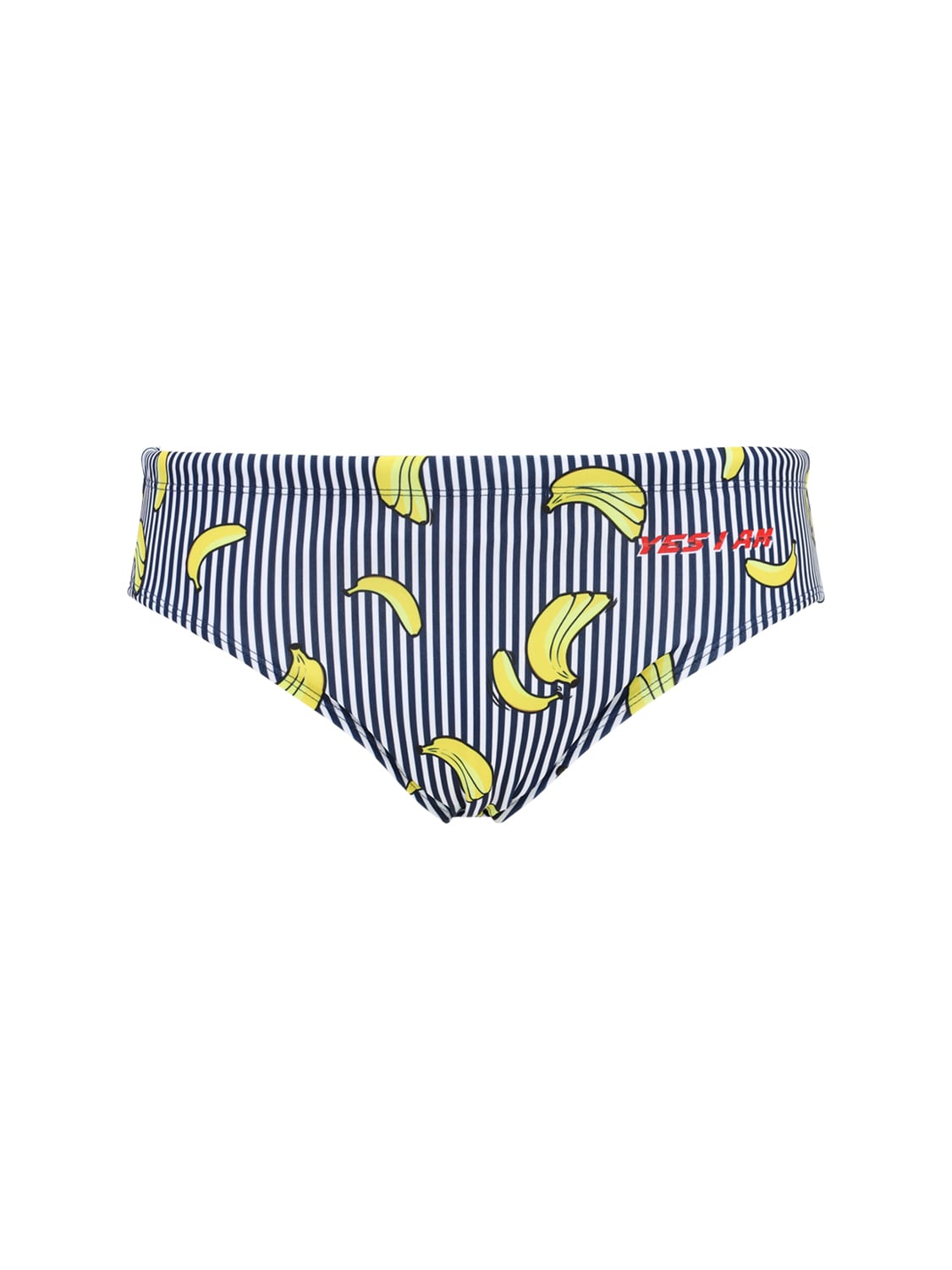 Yes I Am Lvr Exclusive Banana Print Swim Briefs In Blue