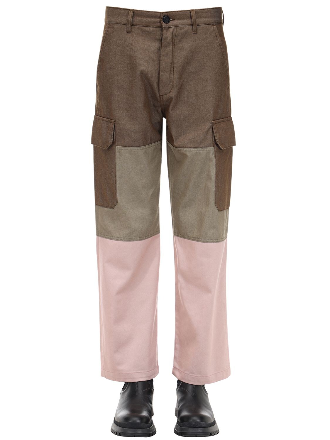 Loewe Eye//nature Tech Cargo Pants In Green,pink | ModeSens