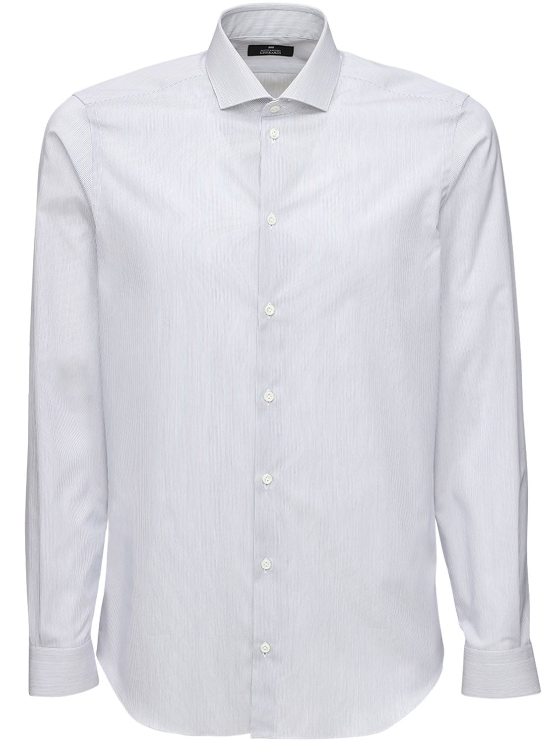Alessandro Gherardi 1000 Righe Cotton Shirt In White,blue