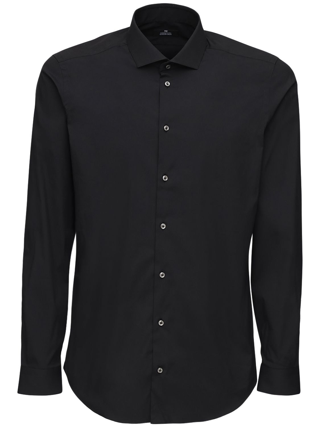 Alessandro Gherardi Stretch Cotton Shirt In Black