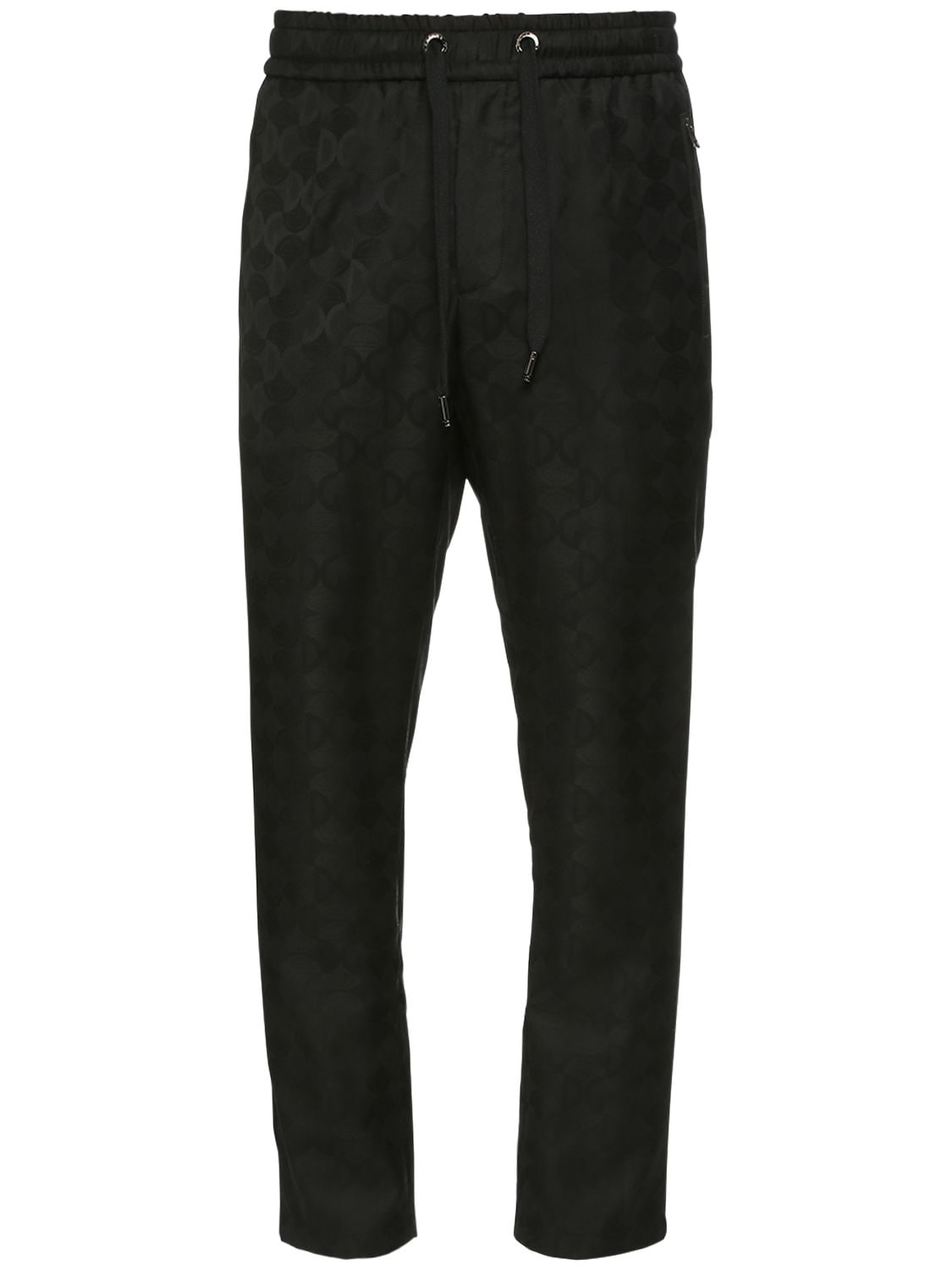 Dolce & Gabbana - 17cm wool jacquard jogging pants - Black | Luisaviaroma