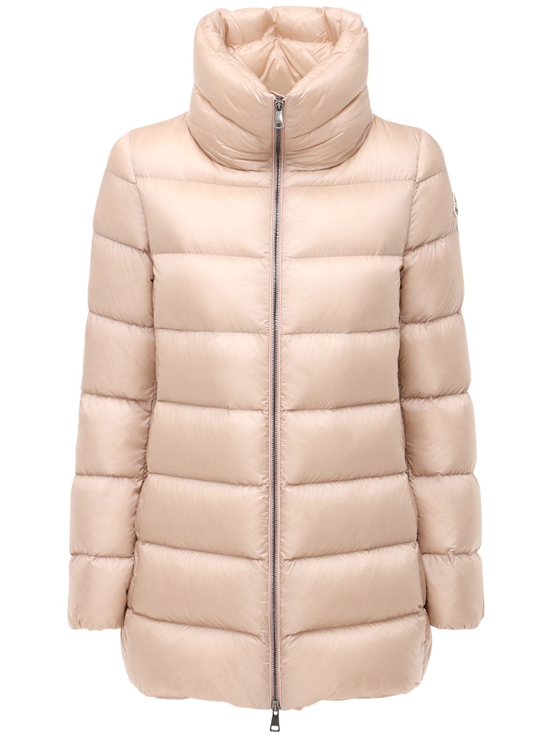 Moncler Anges Nylon Down Coat In Pink