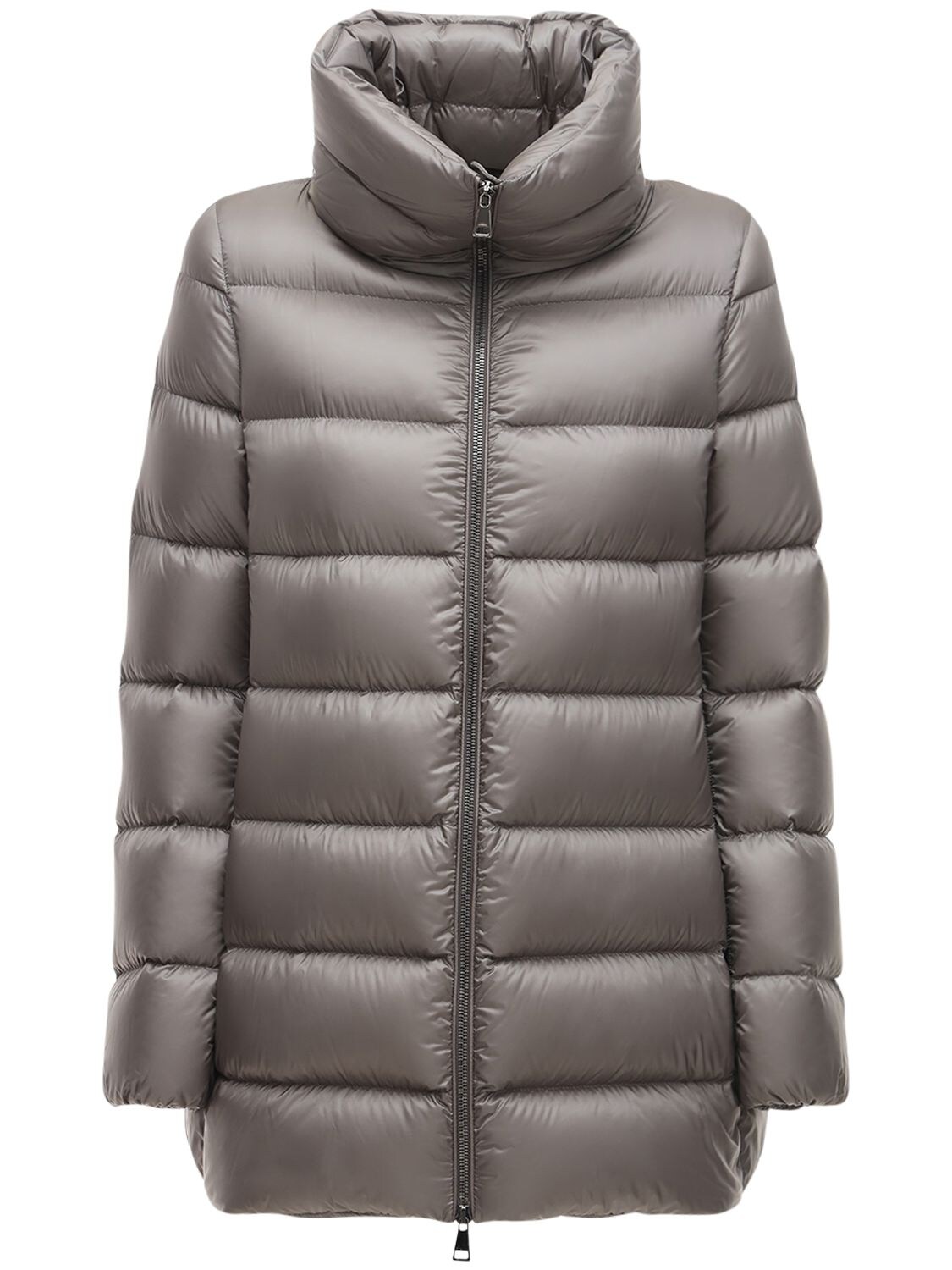 Moncler Anges Nylon Down Coat In Grey