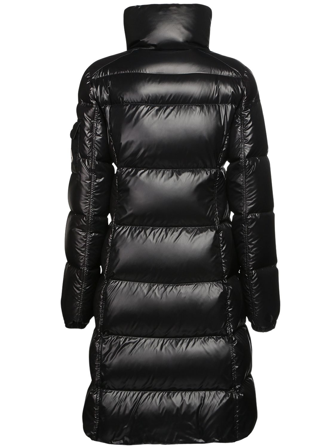 Moncler Moyadons Lacque Quilted Down Coat In 999 Black | ModeSens