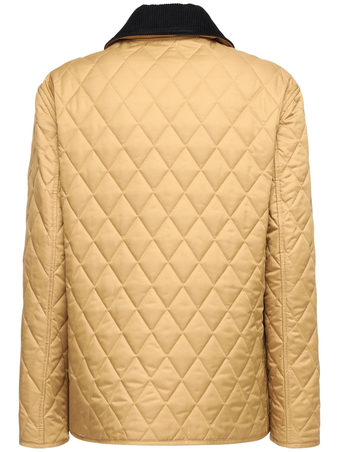 Shop Burberry Dranefeld Quilted Buttoned Short Jacket In Beige,black