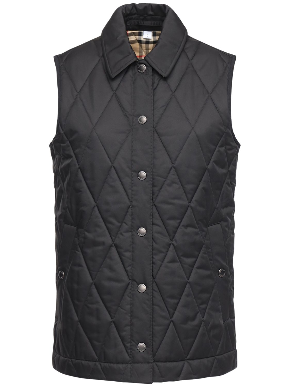 BURBERRY QUILTED waistcoat W/CHECK LINING,72I040004-QTEXODK1