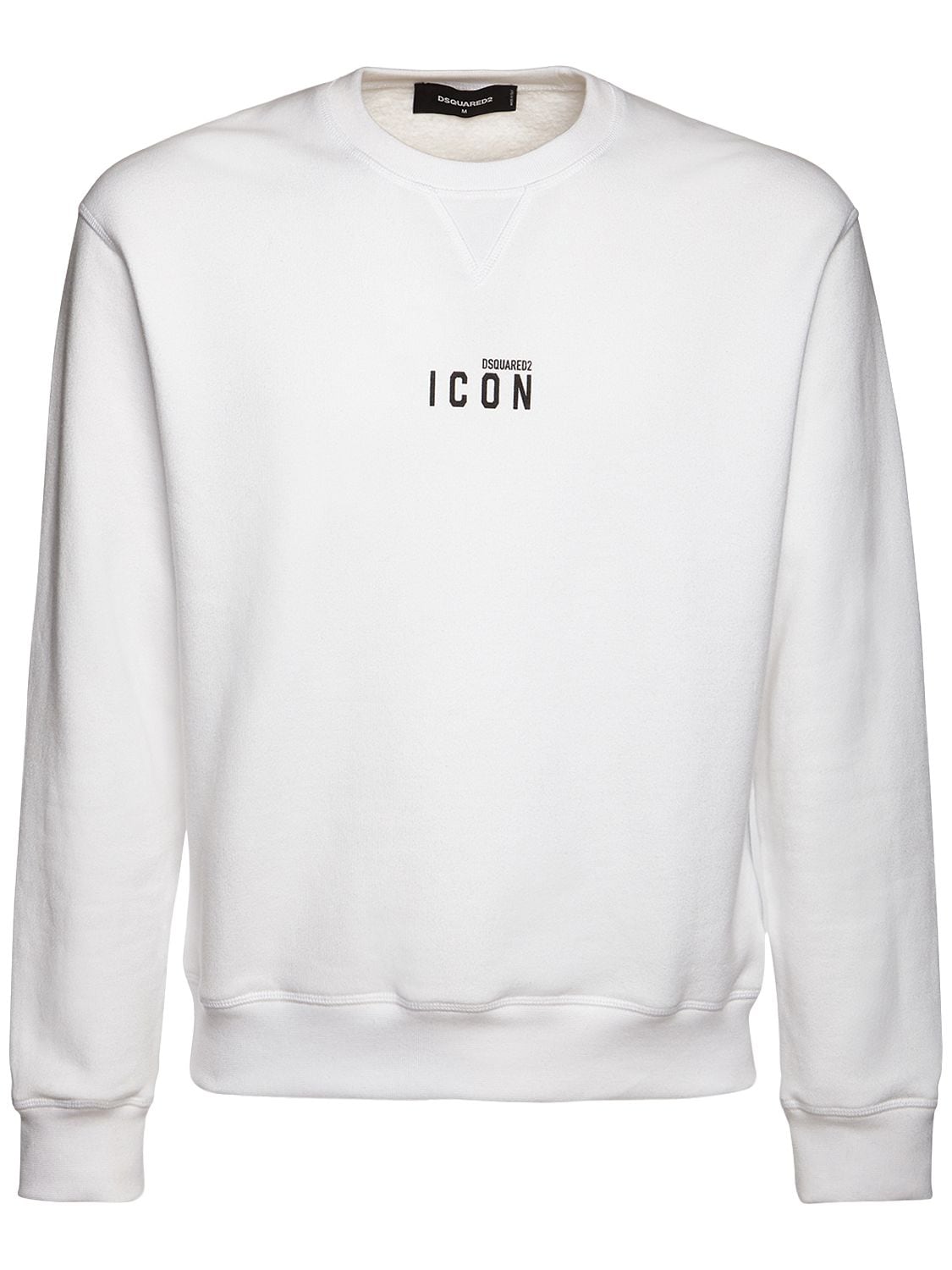 Dsquared2 Dsquared Icon Mini Logo Crewneck Sweatshirt In White,black