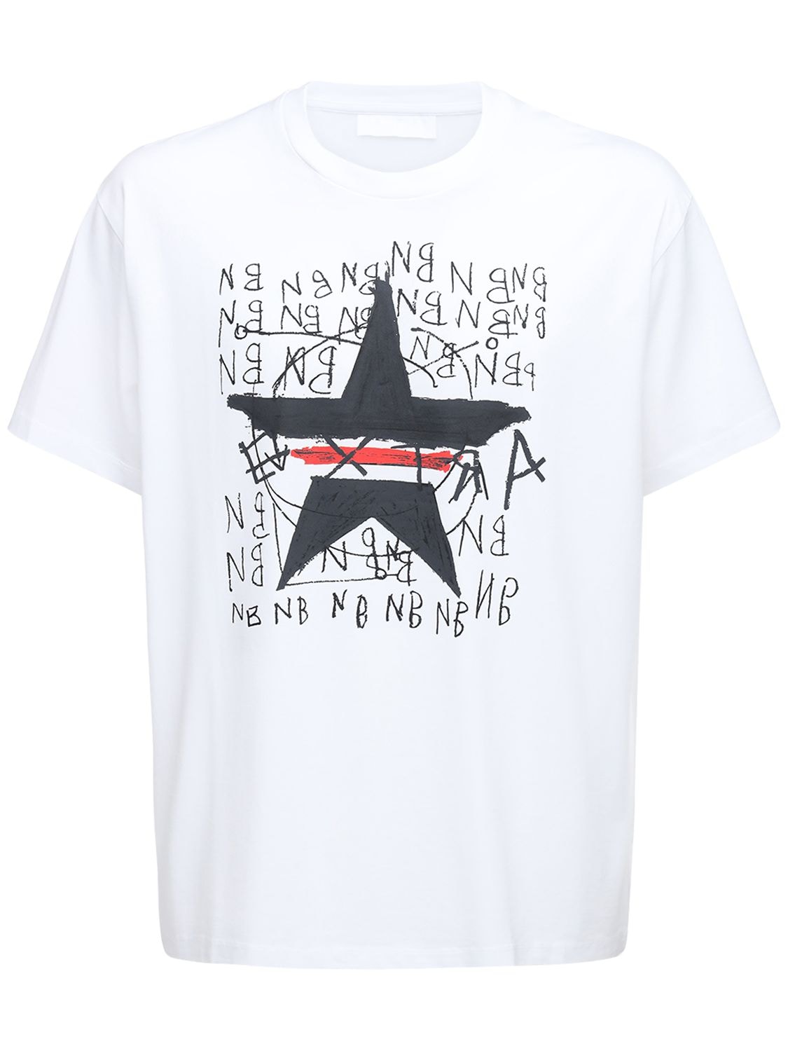 NEIL BARRETT STAR PRINT COTTON JERSEY T-SHIRT,72I05I002-MTKXMQ2