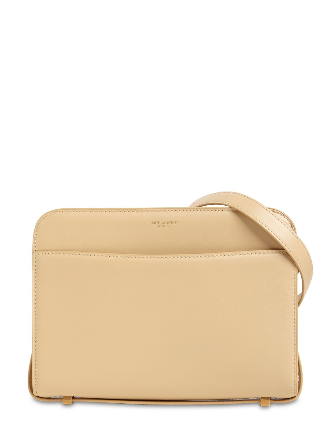 Saint Laurent Reversed Satchel Smooth Leather Bag In Ivory