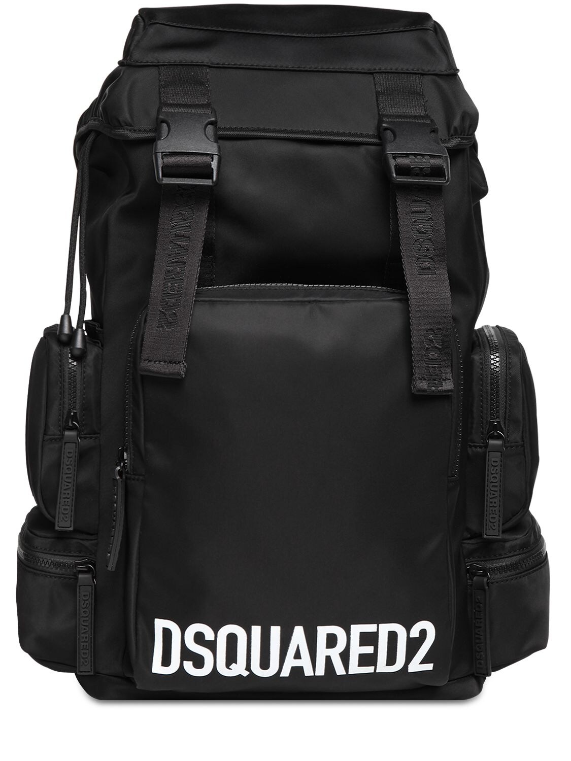 DSQUARED2 PRINTED NYLON LOGO BACKPACK,72I06X001-MJEYNA2