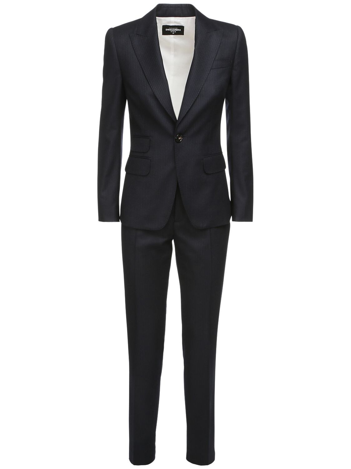 DSQUARED2 STRIPED WOOL SINGLE BREAST SUIT,72I07Y016-MDAYRG2
