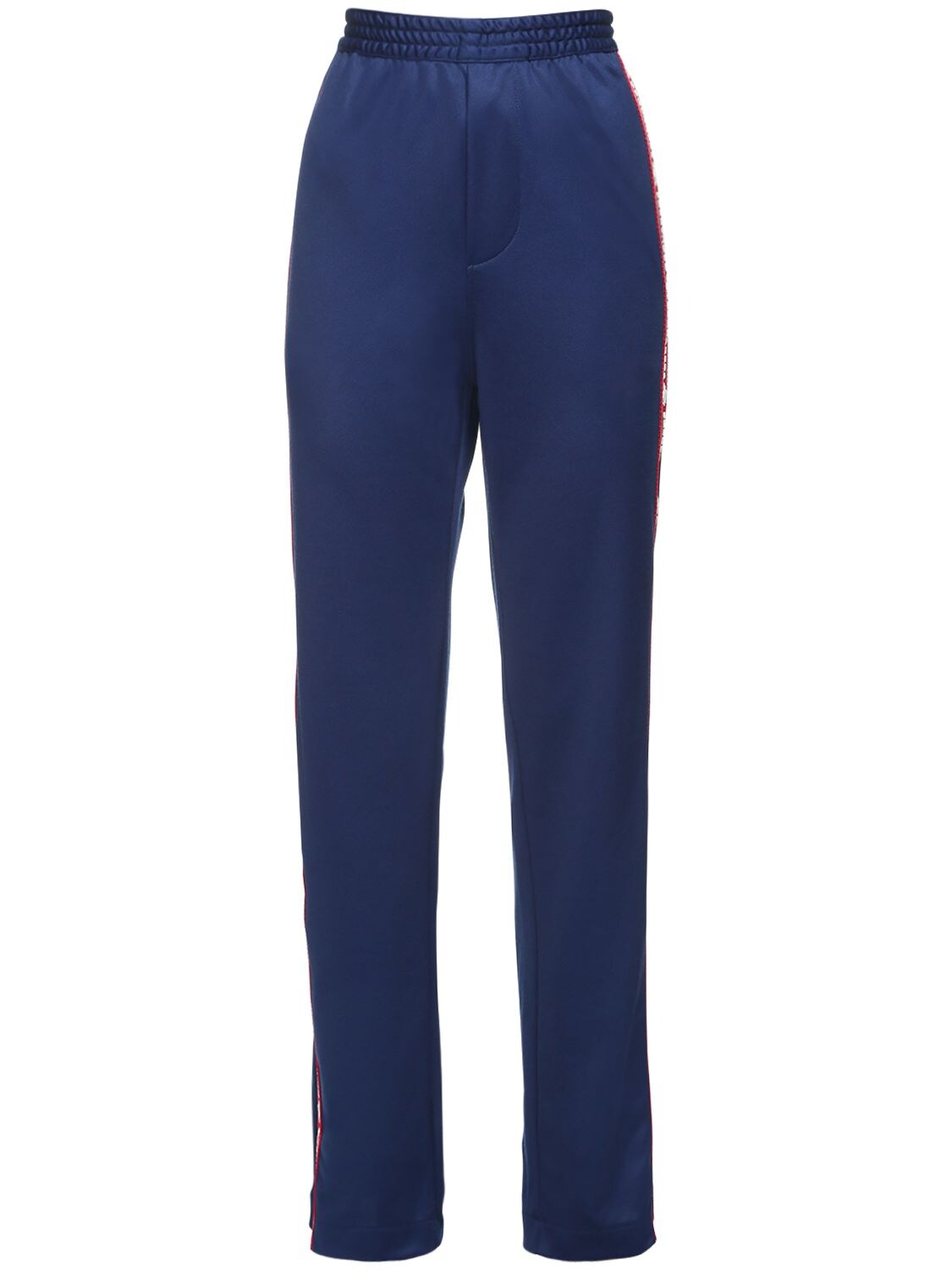 Dsquared2 Cotton Blend Wide Leg Sweatpants In Blue,red