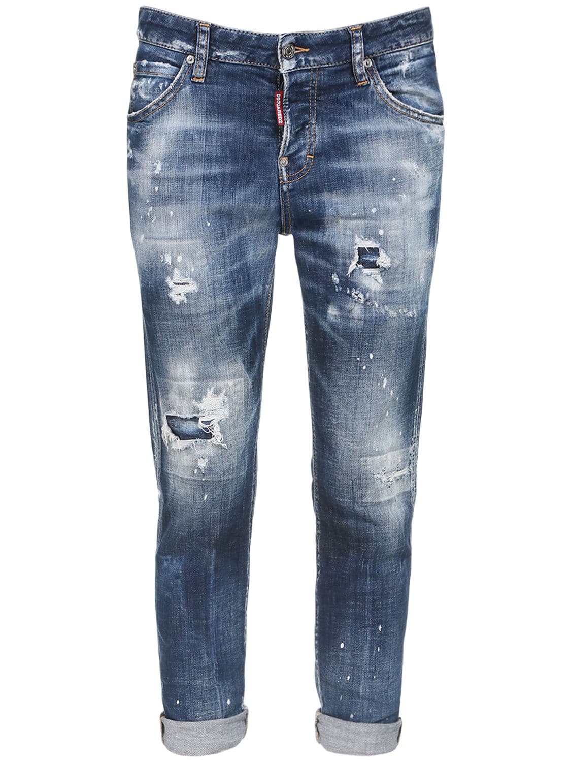 DSQUARED2 COOL GIRL DISTRESSED COTTON DENIM JEANS,72I07Y085-NDCW0