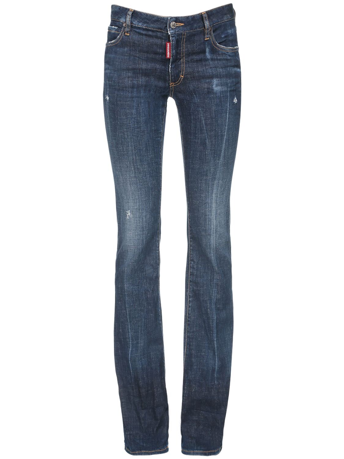 DSQUARED2 FLARED STRETCH COTTON DENIM JEANS,72I07Y086-NDCW0
