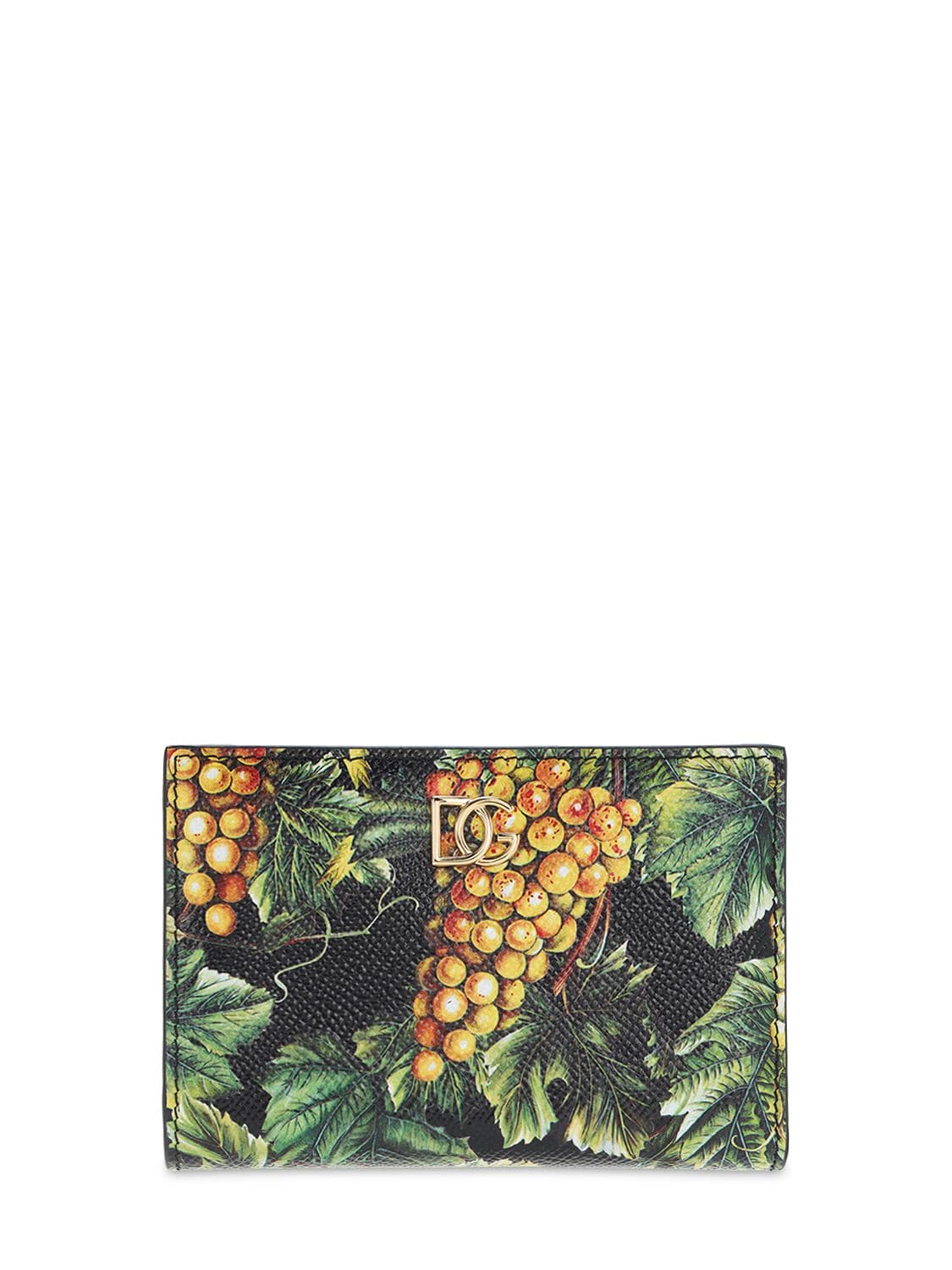 Dolce & Gabbana Printed Dauphine Leather  Wallet In Multicolor
