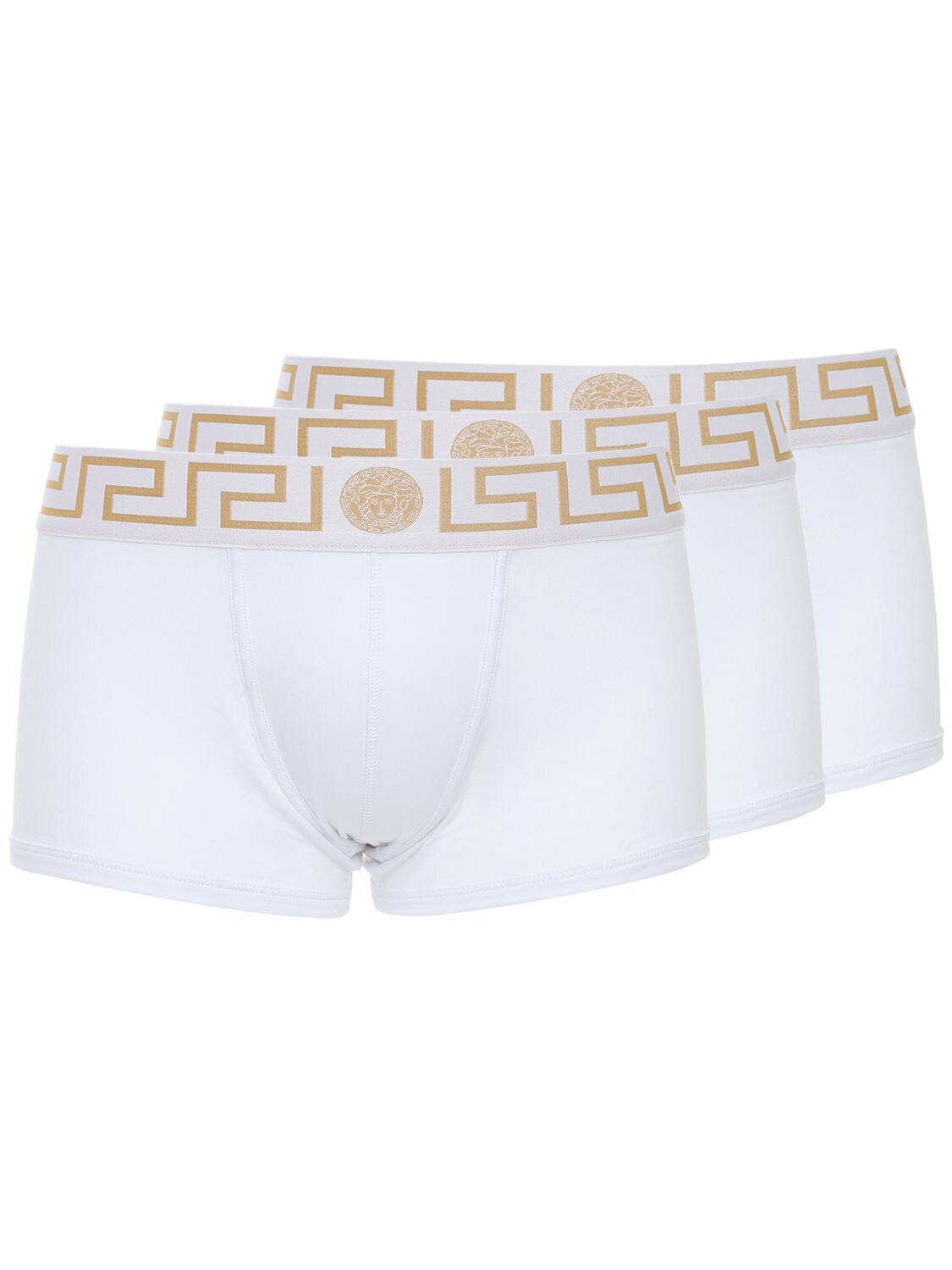 Versace Underwear - Pack of 3 greca stretch boxer briefs - White ...