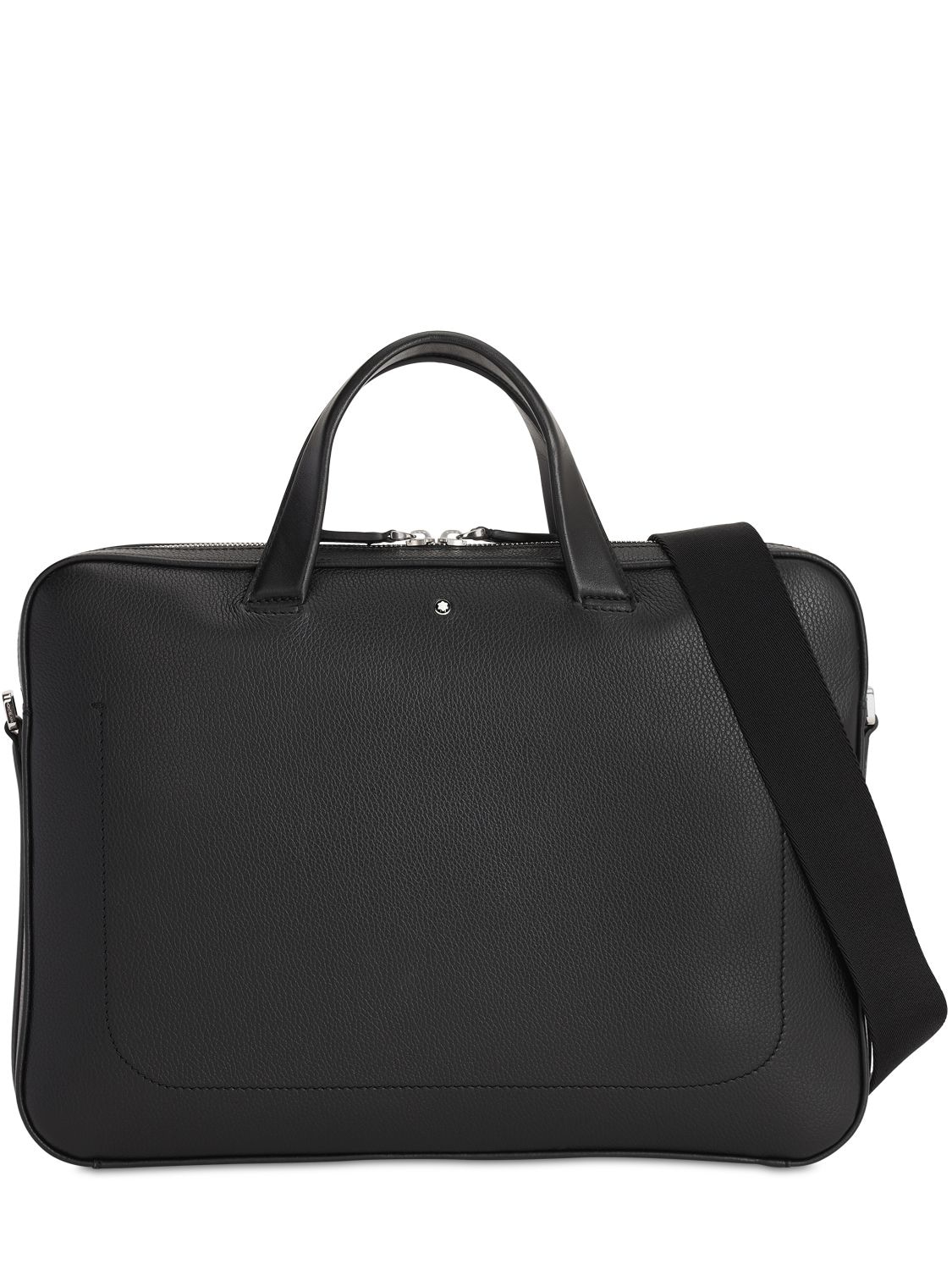 Montblanc Logo Mst Leather Briefcase In Black | ModeSens