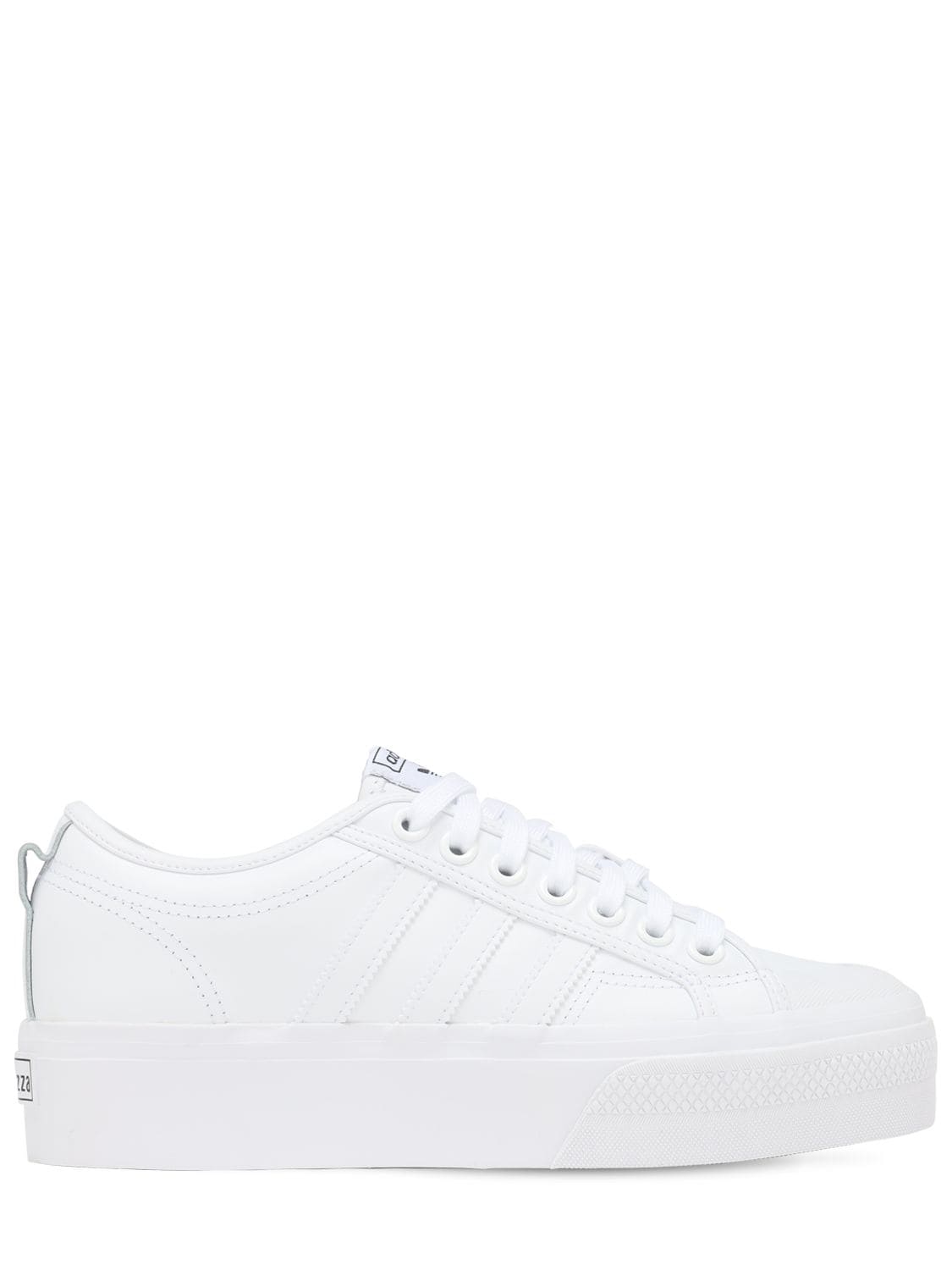 adidas originals white leather nizza platform trainers