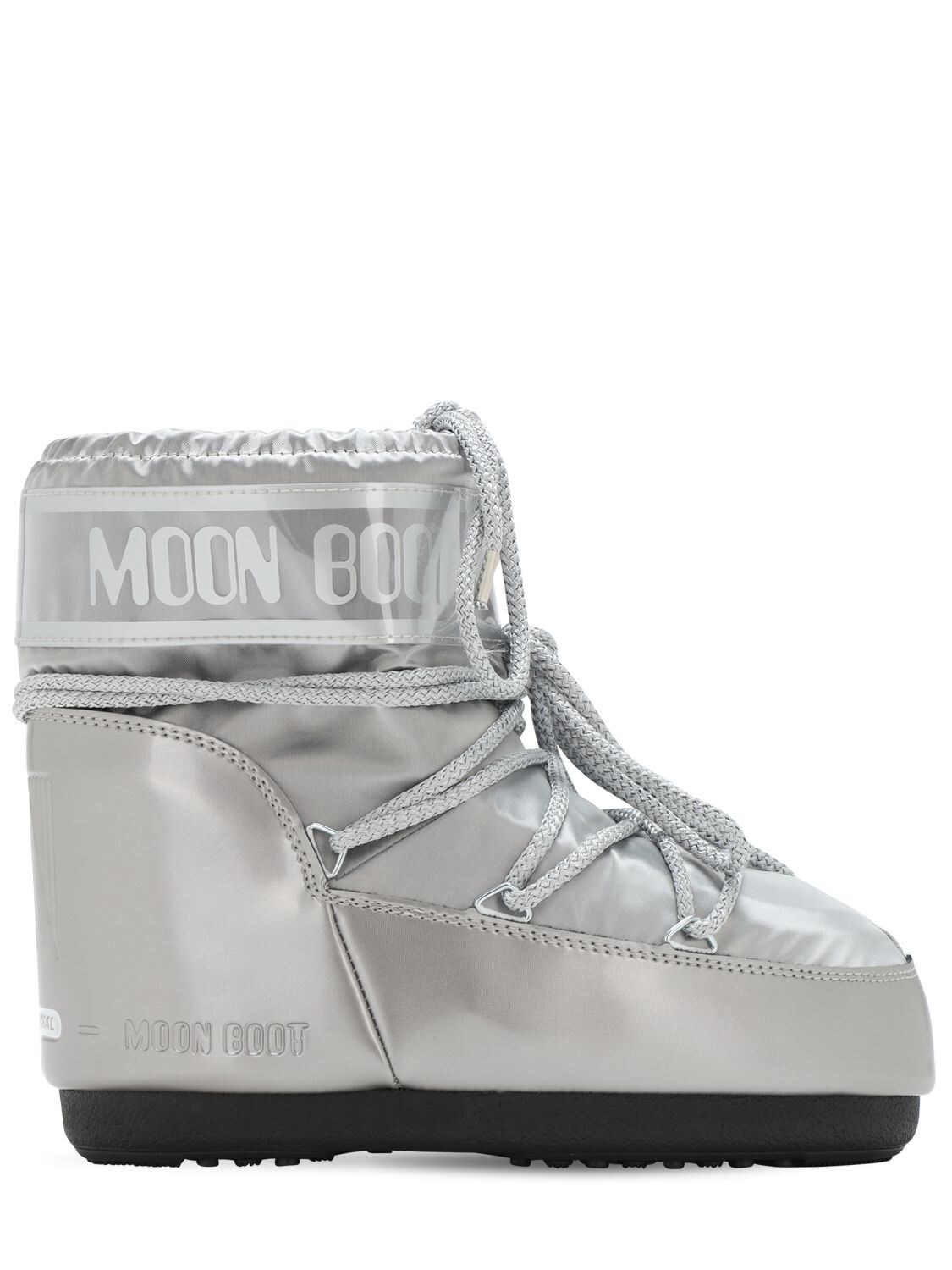 Moon Boot Glance Waterproof Low Snow Boots In Silver