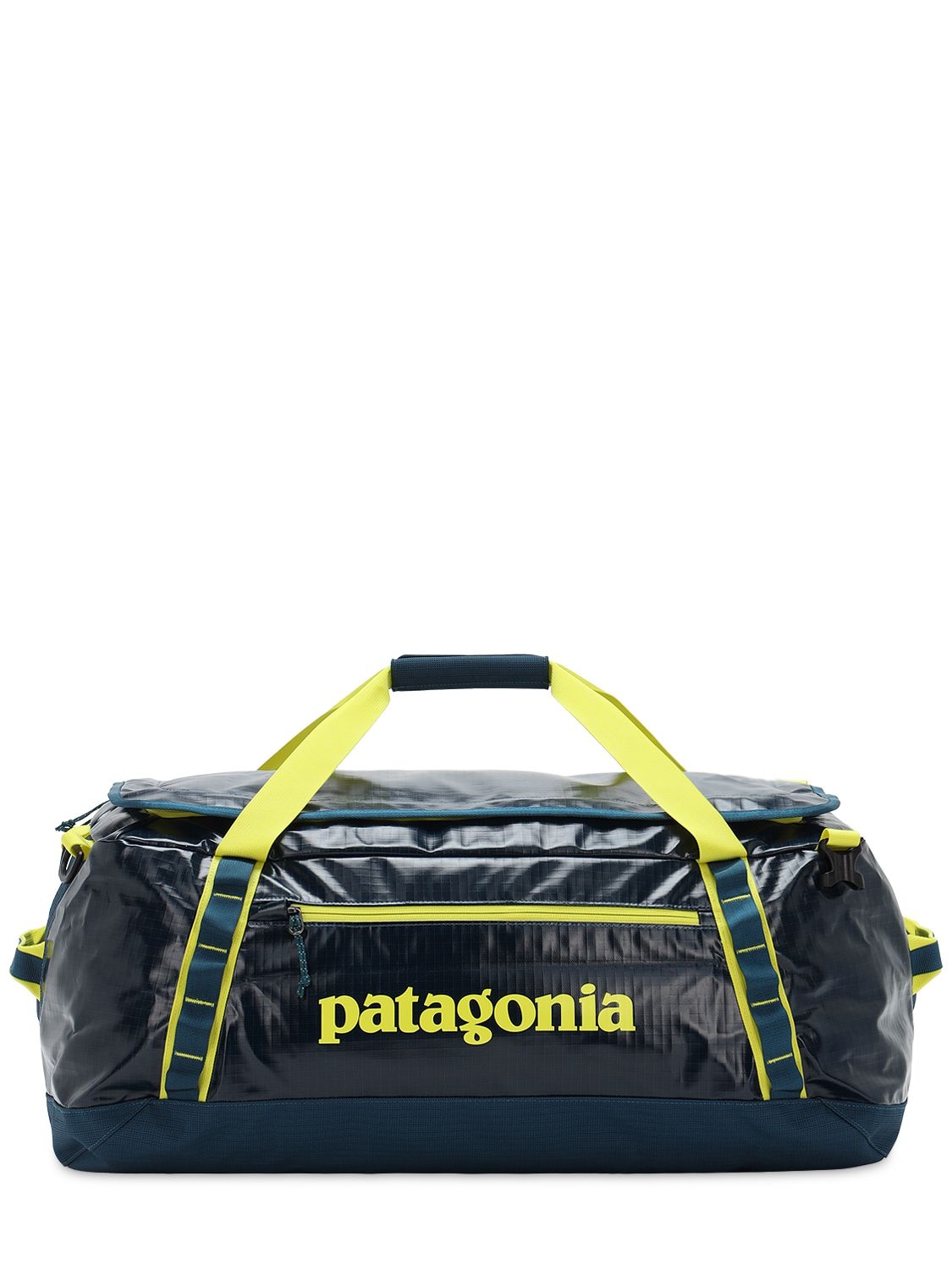 Patagonia 55l Logo Printed Black Hole Duffel Bag In Crater Blue