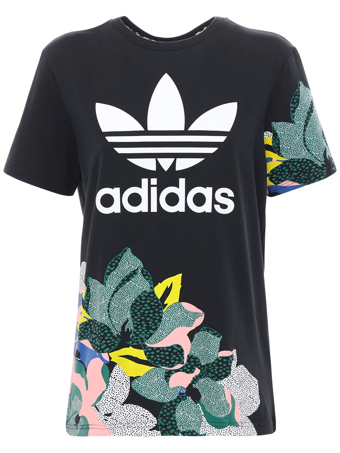 Adidas Originals Bf Printed Cotton T-shirt In Multicolor