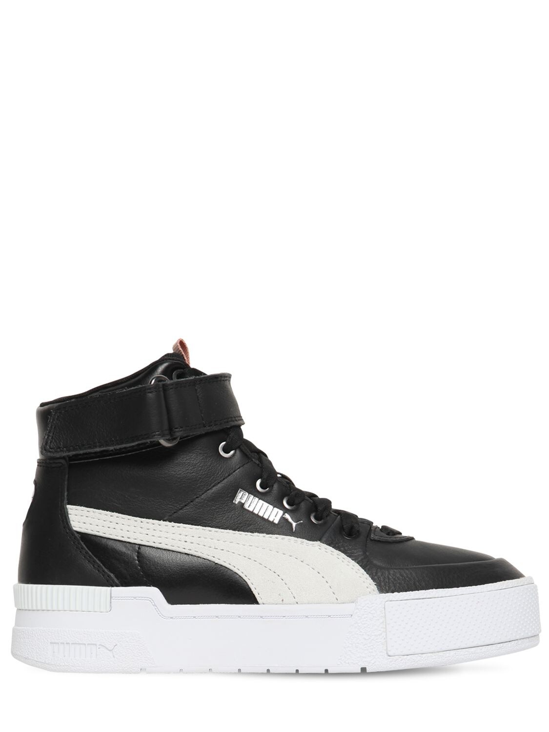 Puma Cali Sport High Top Sneakers In Black,white