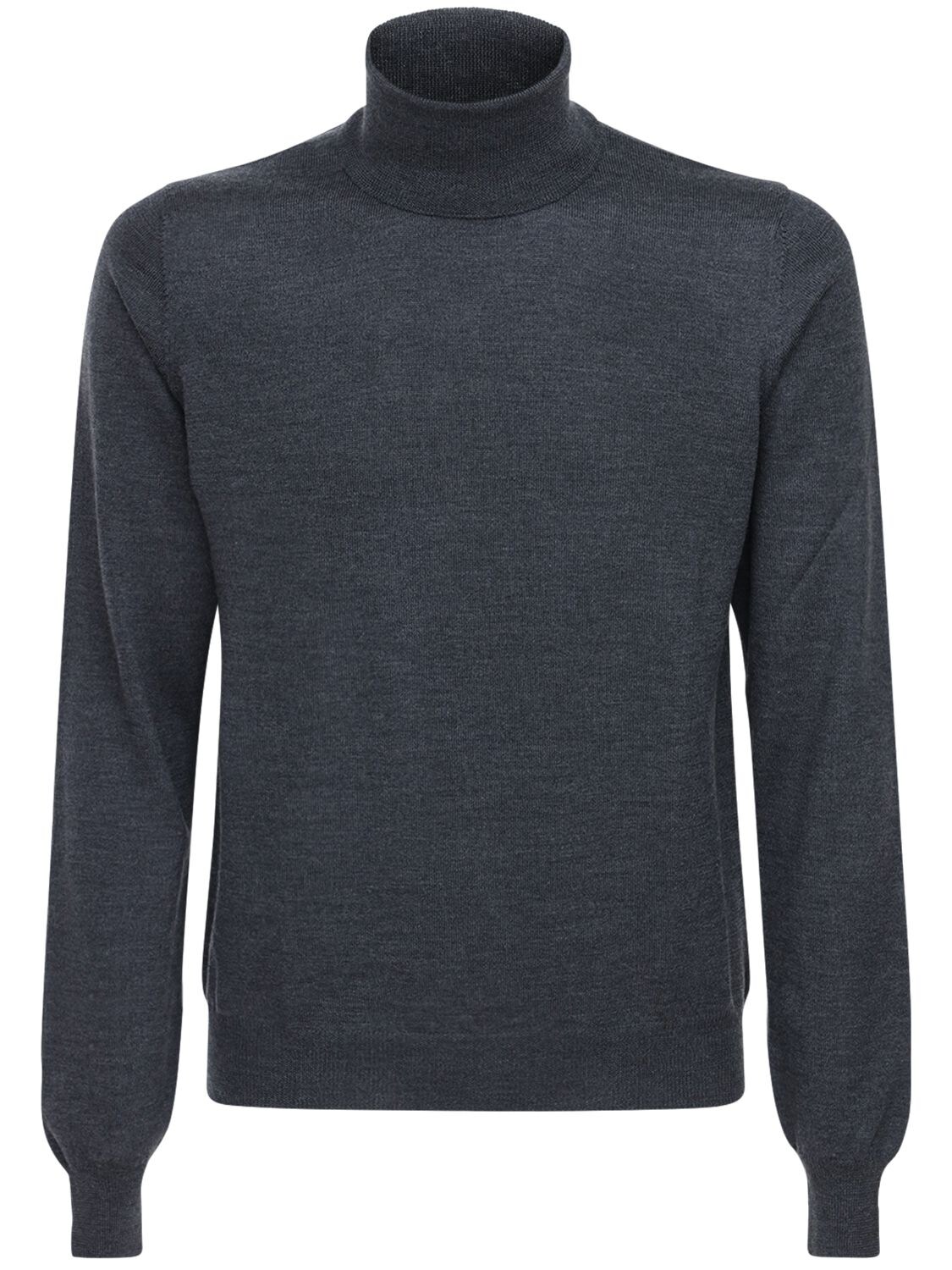Tagliatore Wool Knit Sweater In Grey