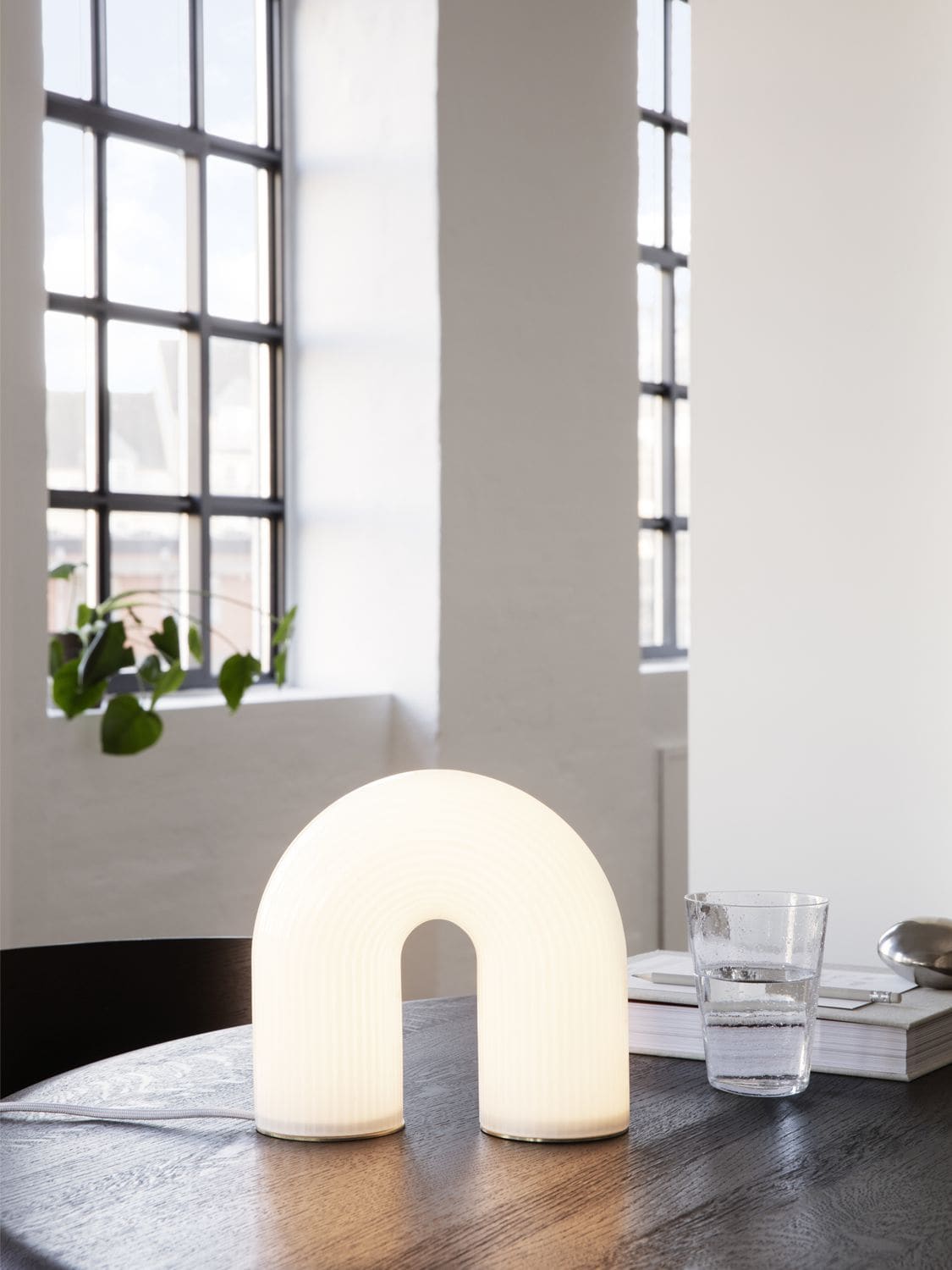 Shop Ferm Living Vuelta Glass Lamp In White