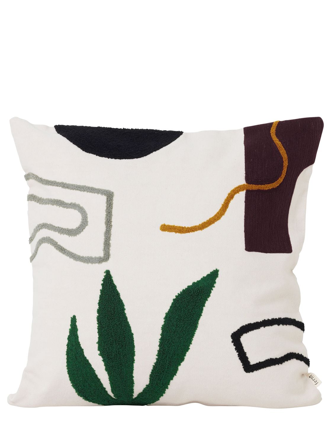 Ferm Living Mirage Cacti Cotton Cushion In White