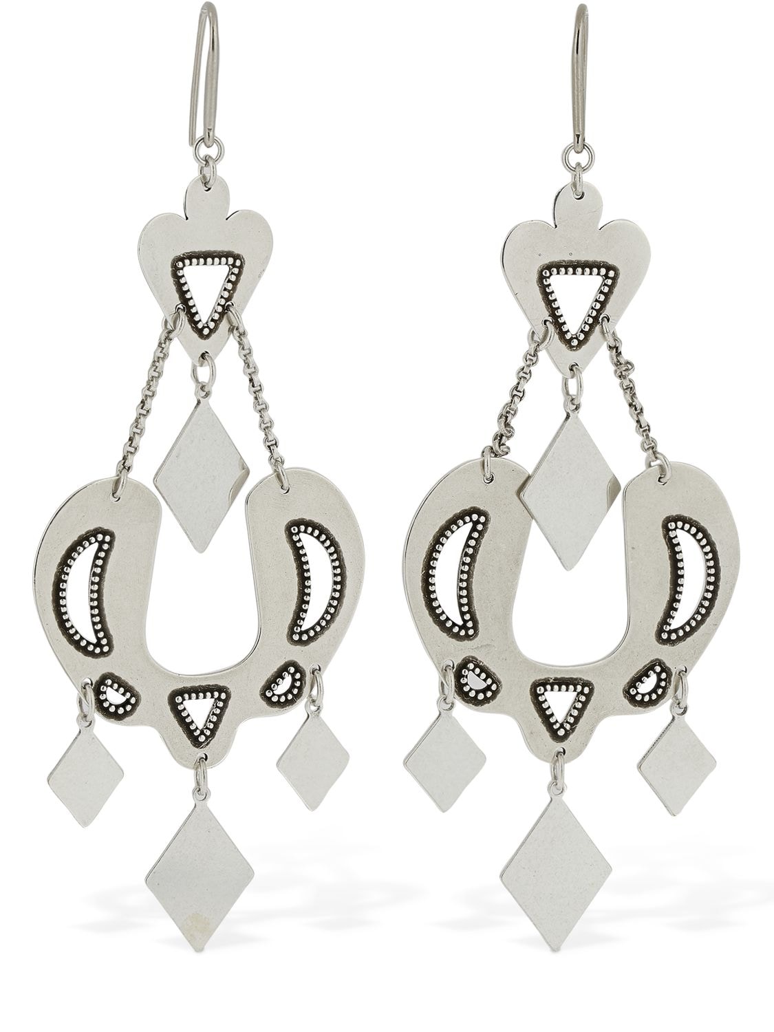 Isabel Marant Love Pendant Earrings In Silver